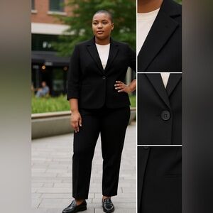 Evan Picone Black Label Black Suit Women's Size 18W